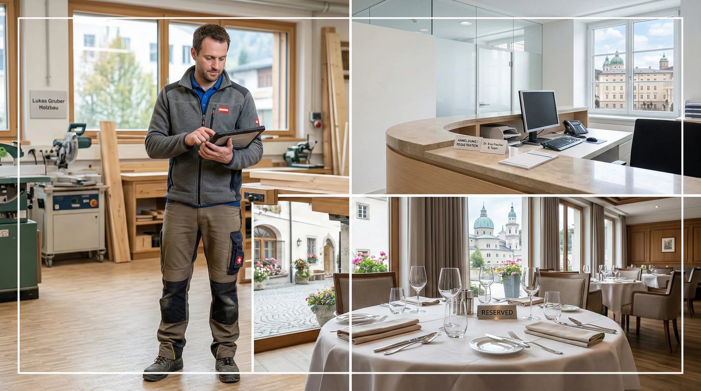 KI-Telefonassistent Einsatzbereiche für KMU, Arztpraxen und Gastronomie in Österreich.