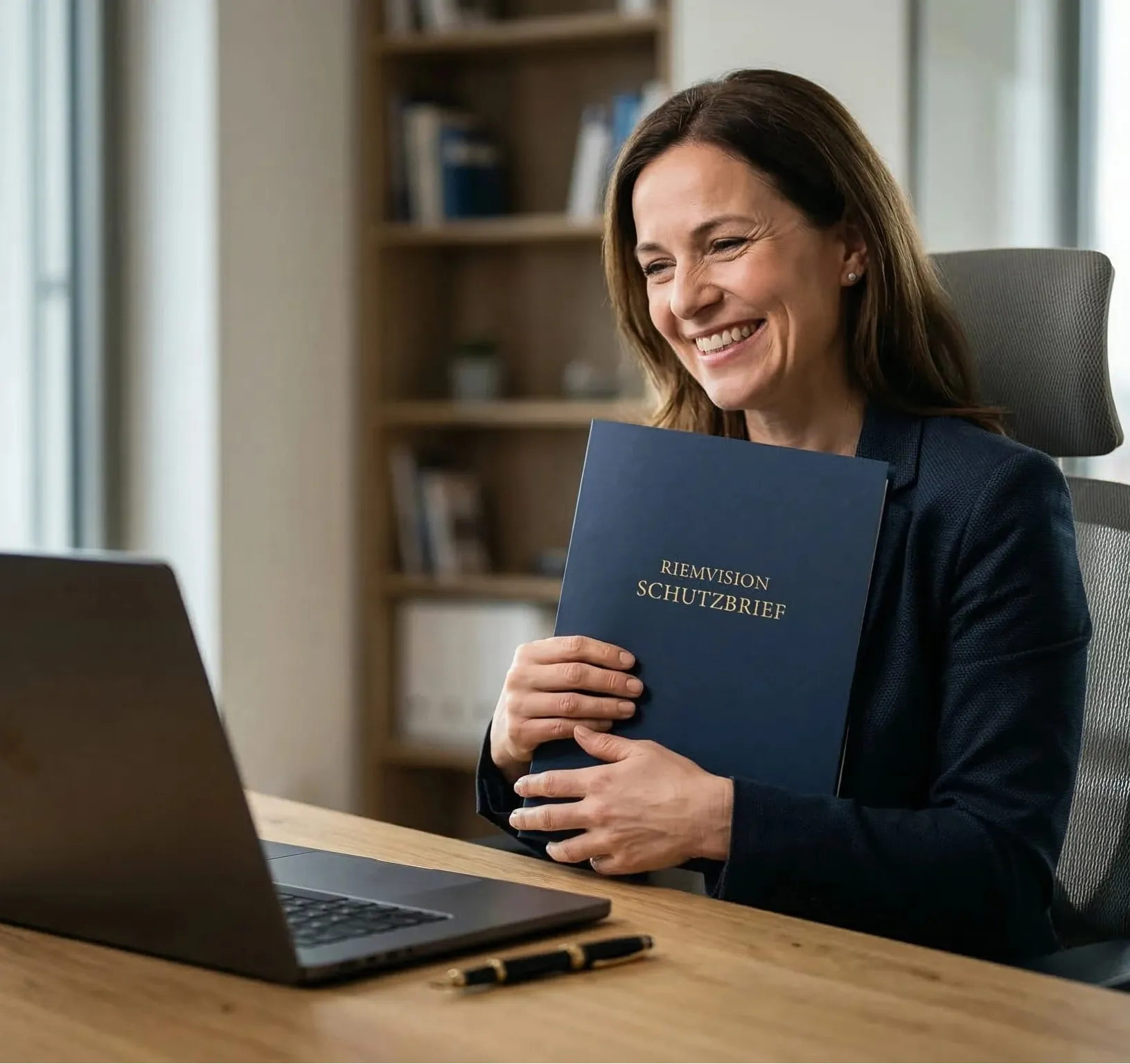 Unternehmerin aus Salzburg bekam den RIEMVISION Schutzbrief überreicht
