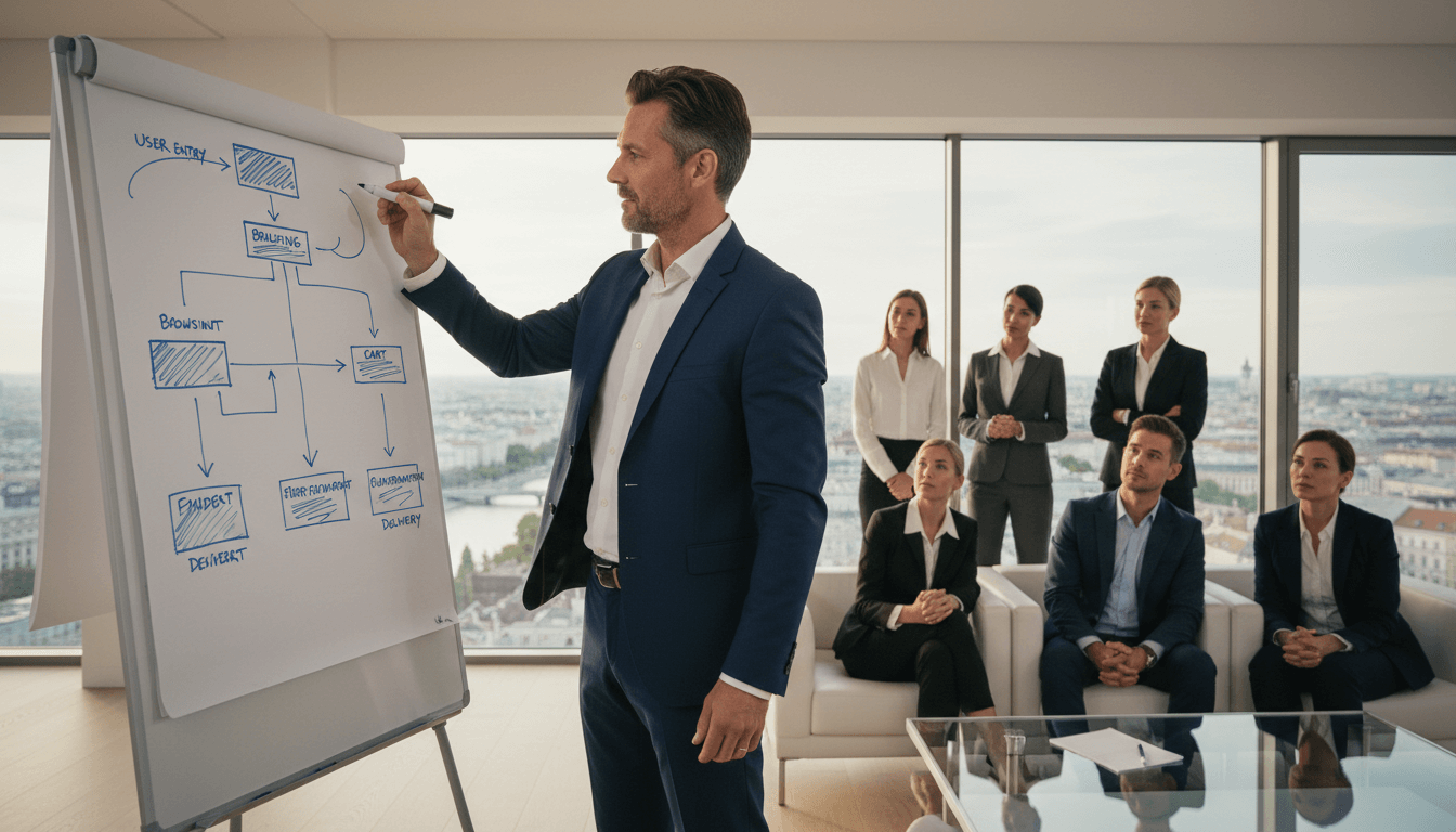 Webseiten Architekt plant neuen Online-Shop